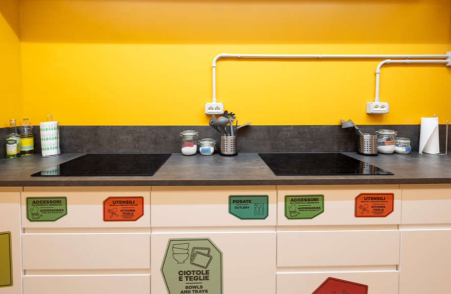 Cucina condivisa dettaglio